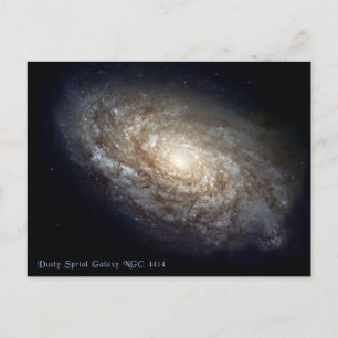 Dusty Spiral Galaxy NGC 4414 Postkarte