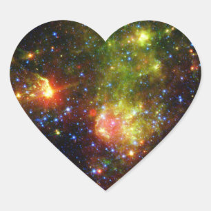 Dusty Tod eines großen Sterns der NASA Herz-Aufkleber