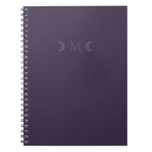 Dusty Violet Crescent Moons Monogramm