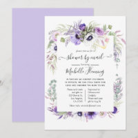 Dusty Violet Floral Baby Shooter by Mail