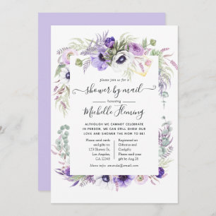 Dusty Violet Floral Baby Shooter by Mail Einladung