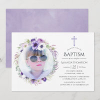 Dusty Violet Floral Taufe