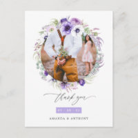 Dusty Violet Pastel Floral Wedding Foto Vielen Dan