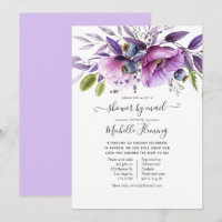 Dusty Violet Poppy Floral Baby Shooter by Mail