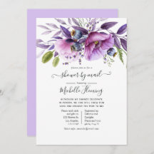 Dusty Violet Poppy Floral Baby Shooter by Mail