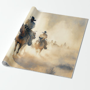 Dusty Western Aquarell "Riders in the Dawn" Geschenkpapier