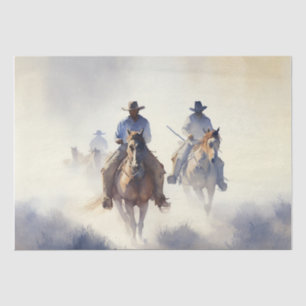 Dusty Western Wasserfarbe "Posse - The Chase" Seidenpapier