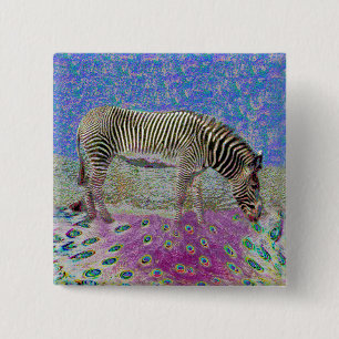 Dusty Zebra Dreams Button