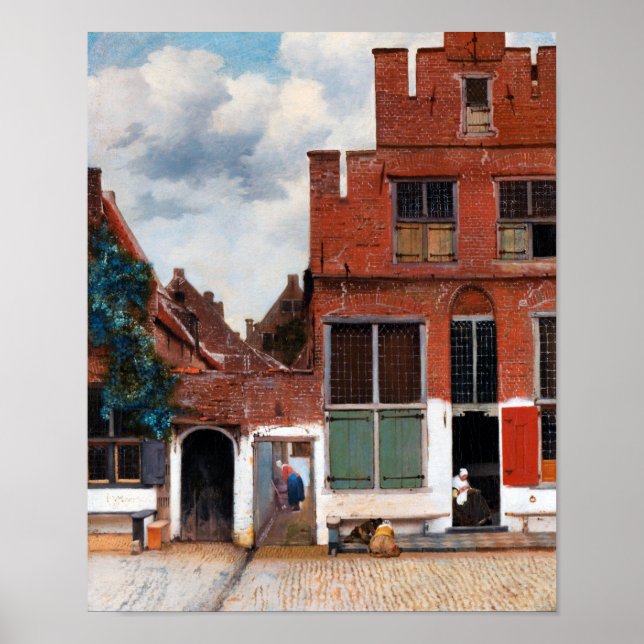 Dutch Alley, Johannes Vermeer Poster (Vorne)