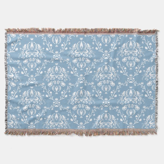 Dutch Blue Damask Decke (Vorderseite)