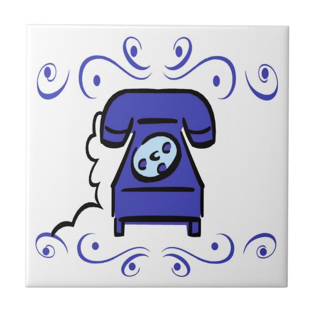 Dutch Blue Telefone Fliese (Vorderseite)