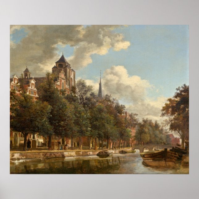 Dutch Canal - Jan van der Heyden Fine Art Poster (Vorne)