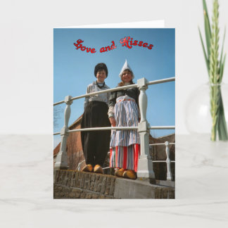 Dutch children in national Kostüm Karte