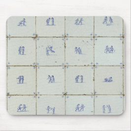Dutch Delft Blue Tiles Mousepad