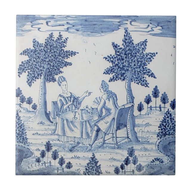 Dutch Delft Blue & White-26 Fliese (Vorderseite)
