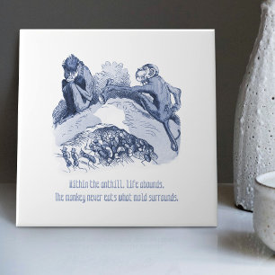 Dutch Delft Wilhelm Busch Inspirierte spielerische Fliese