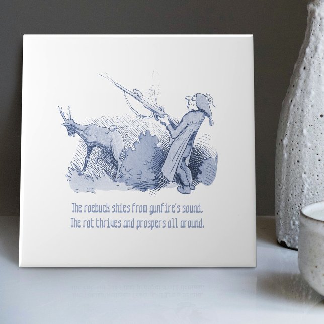 Dutch Delft Wilhelm Busch Inspirierte spielerische Fliese (Von Creator hochgeladen)