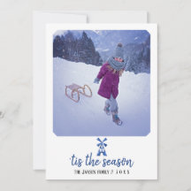 Dutch Delft Windmill Foto Holiday Card