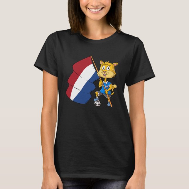 Dutch fan cat T-Shirt (Vorderseite)