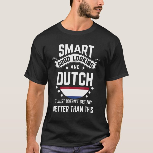 Dutch Flag Native Pride  Netherlands Dutch Roots T-Shirt (Vorderseite)
