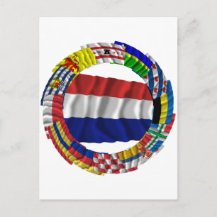 Dutch Flags Ring Postkarte