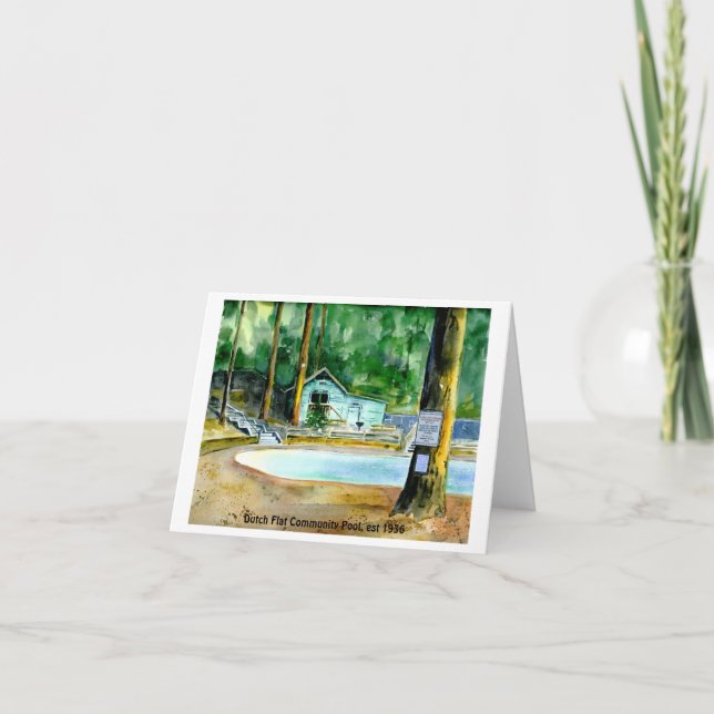 Dutch Flat Community Pool, Festival 1936 Karte (Vorderseite)