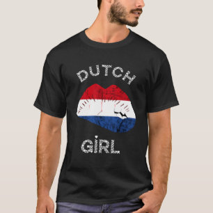 Dutch Girl Lips Holland Vintag Niederlande T-Shirt