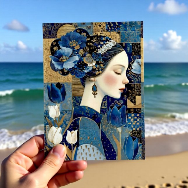 Dutch Golden Age Lady Portrait Painting Postkarte (Von Creator hochgeladen)