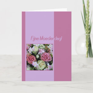 Dutch Happy Mother Day Rose Card Karte