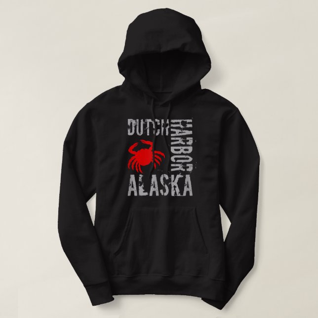 Dutch Harbour Alaska s - Alaskan Crab Fishing Hoodie (Design vorne)