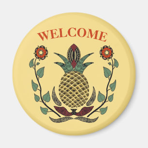 Dutch Hex Welcome Pineape Magnet