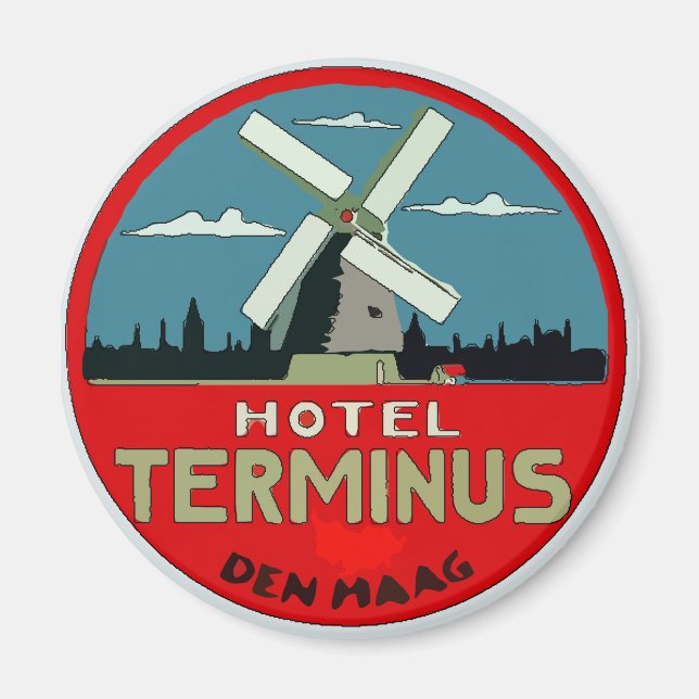Dutch Hotel Travel Sticker Magnet (Vorne)