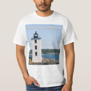Dutch Island Lighthouse (mit Text) T-Shirt