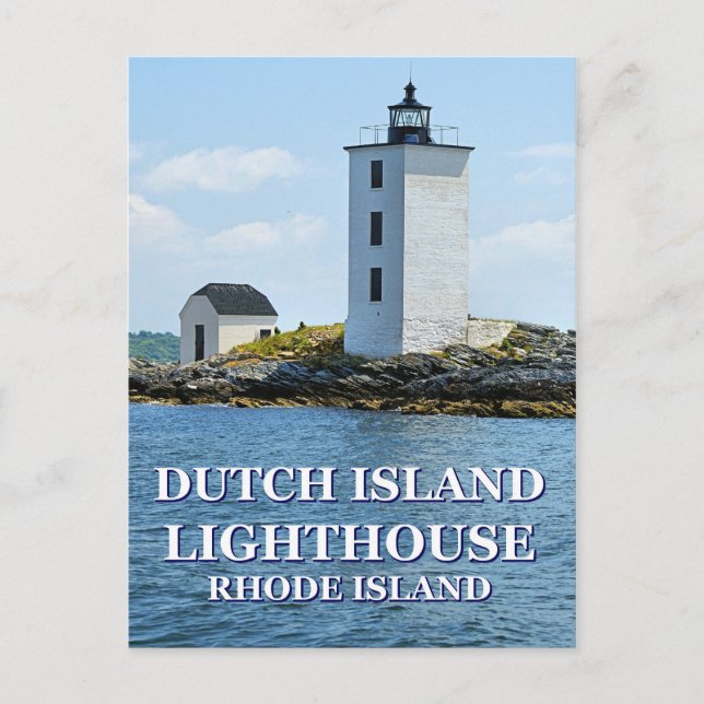 Dutch Island Lighthouse, Rhode Island Postcard Postkarte (Vorderseite)