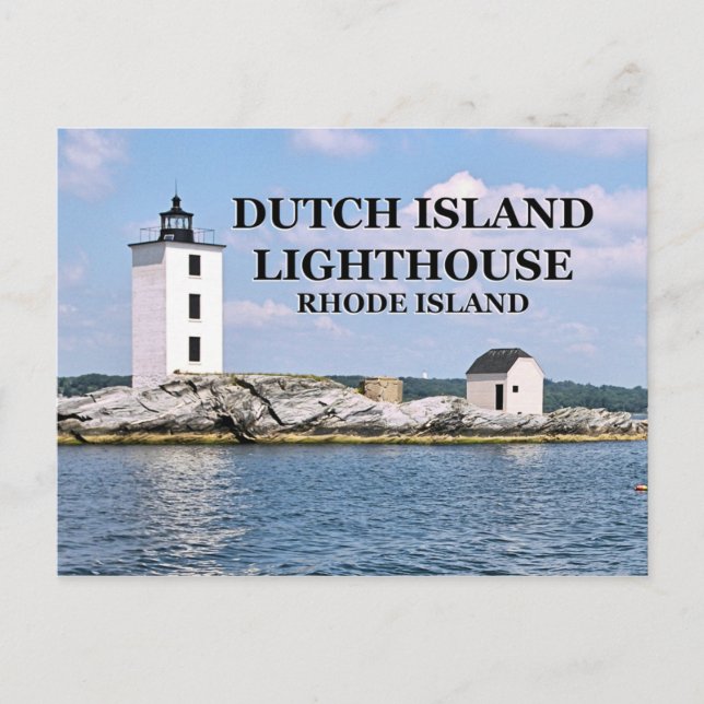 Dutch Island Lighthouse, Rhode Island Postcard Postkarte (Vorderseite)