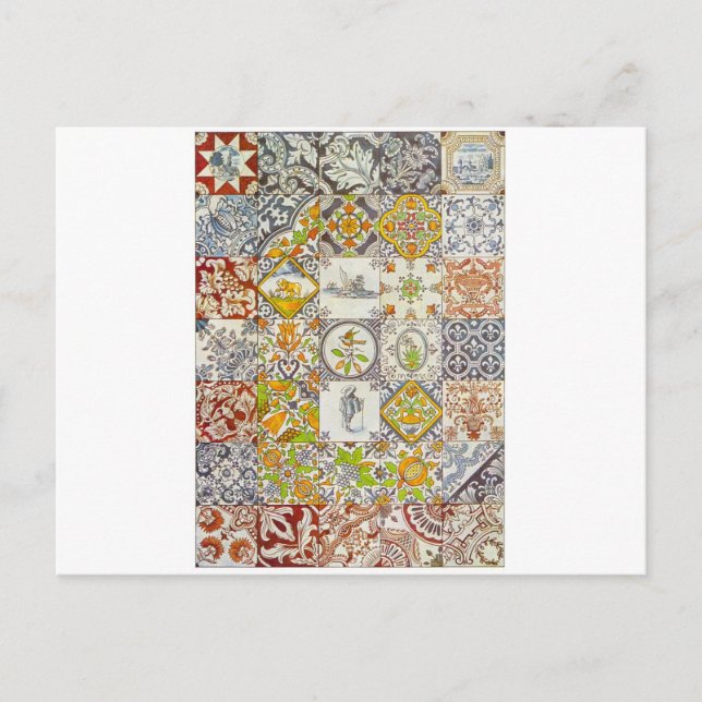 Dutch Keramik Tiles Postkarte (Vorderseite)