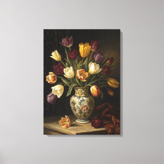Dutch Masters Tulip Still Life Print | Oil paint. Leinwanddruck
