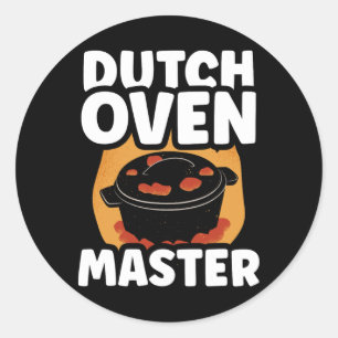 Dutch Oven Meister BBQ Eisen Metallliebhaber Dutch Runder Aufkleber