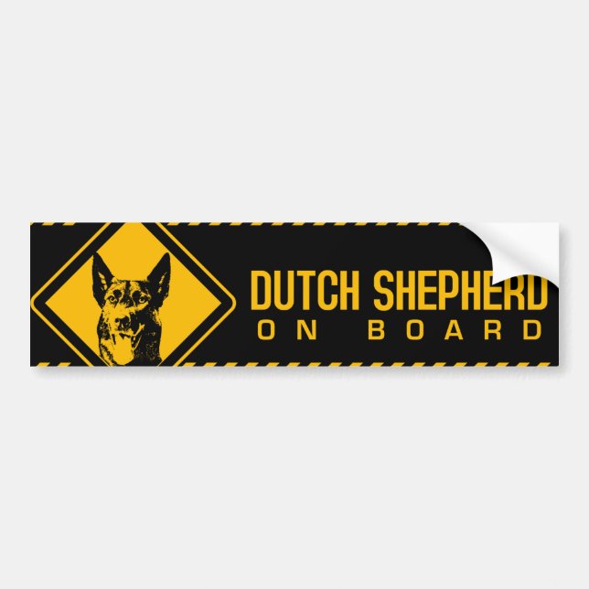 Dutch Shepherd Dog - Holland Autoaufkleber (Vorne)