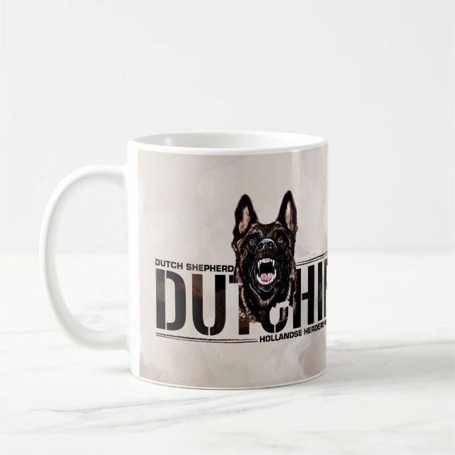 Dutch Shepherd - Hollandse Herdershond Kaffeetasse (Links)