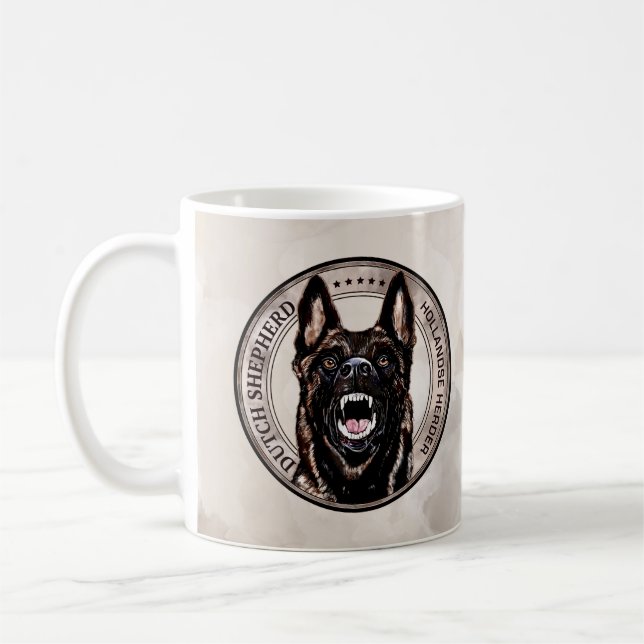 Dutch Shepherd - Hollandse Herdershond Kaffeetasse (Links)