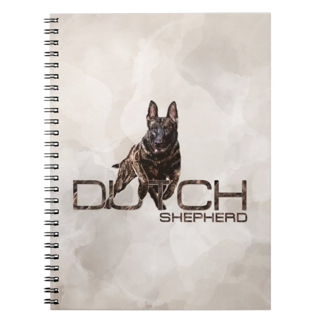 Dutch Shepherd - Niederländische Illustration Notizblock (Vorderseite)