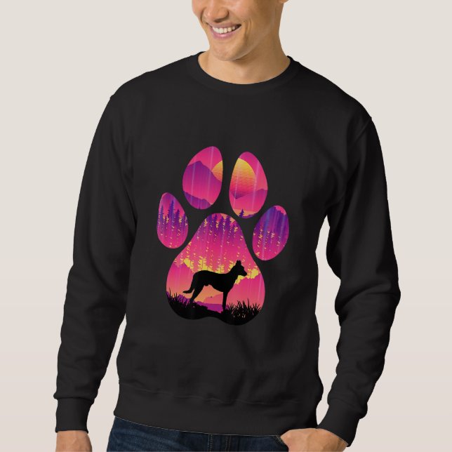 Dutch Shepherd Paw Mom Dad Dog  Women Men Sweatshirt (Vorderseite)