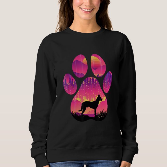 Dutch Shepherd Paw Mom Dad Dog  Women Men Sweatshirt (Vorderseite)