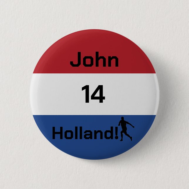 Dutch Soccer, anpassbar Button (Vorderseite)