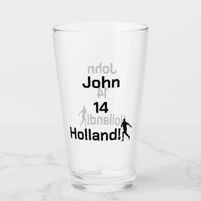 Dutch Soccer, anpassbar Glas (Vorderseite)