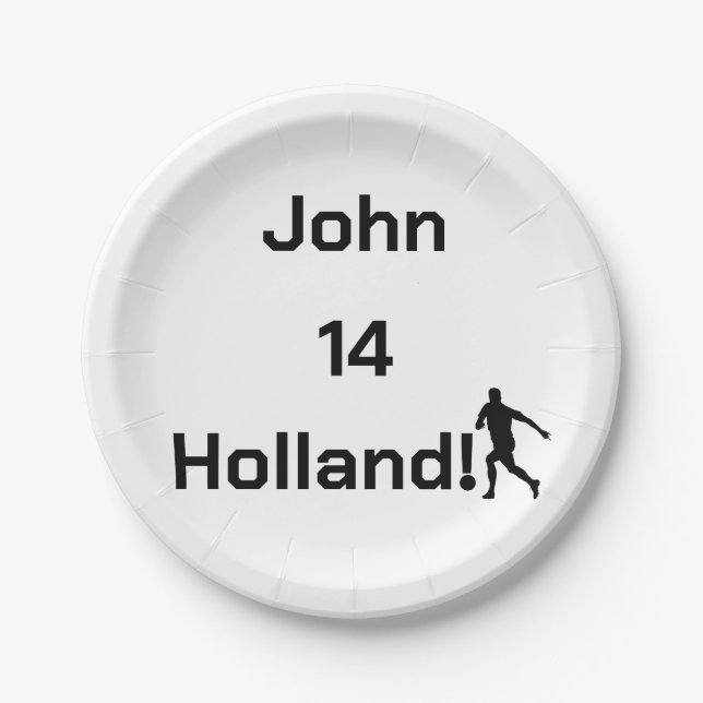 Dutch Soccer, anpassbar Pappteller (Vorderseite)