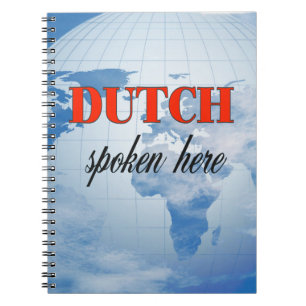 Dutch spoken here cloudy earth notizblock