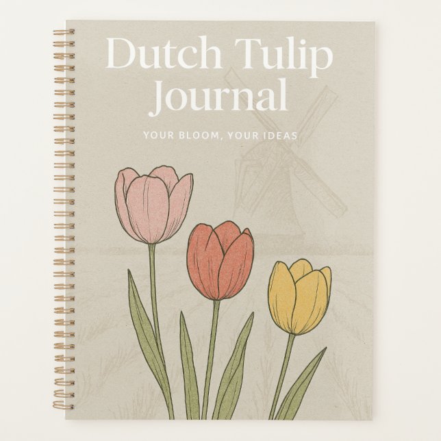 Dutch Tulip Journal: Nature-Inspired Notebook  Planer (Vorderseite)