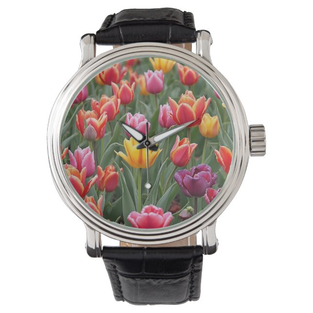 Dutch Tulips Armbanduhr (Vorderseite)